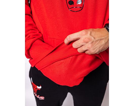 Mikina New Era NBA Foil Print Hoody Chicago Bulls Red/Black