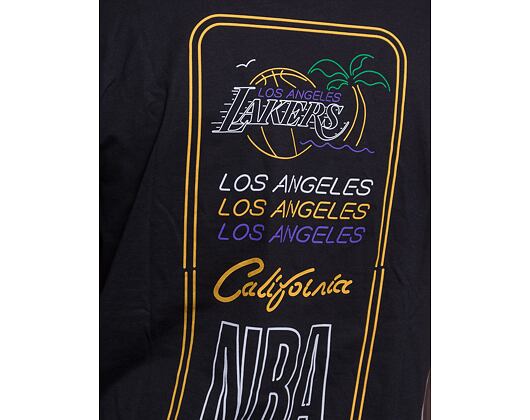 Triko New Era NBA Neon Graphic Tee Los Angeles Lakers Black