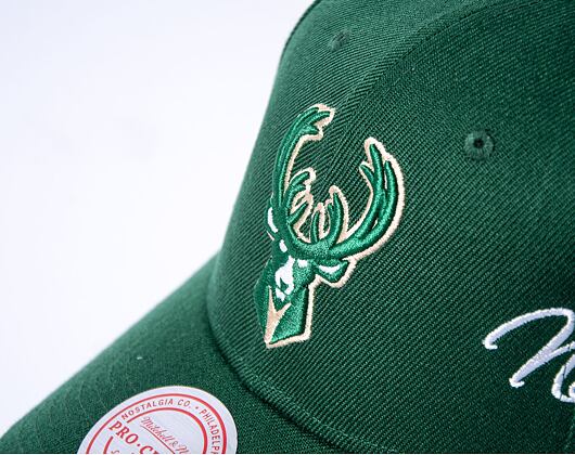Kšiltovka Mitchell & Ness Champ Wrap Pro Snapback Milwaukee Bucks Green