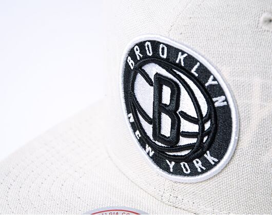 Kšiltovka Mitchell & Ness Cut Away Snapback Brooklyn Nets Off White