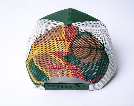 Kšiltovka Mitchell & Ness Off The Backboard Trucker Hwc Seattle Supersonics Green / White