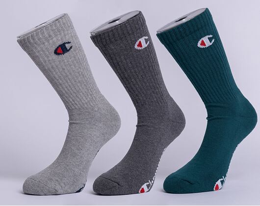 Ponožky Champion 3pk Crew Socks TEL/OXGM/CCOM