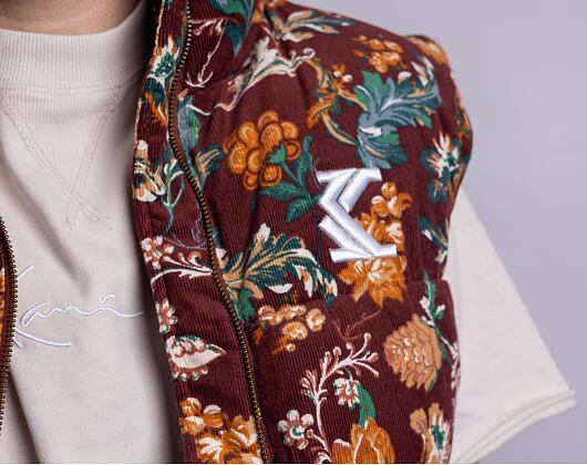 Vesta Karl Kani OG Corduroy Flower Puffer Vest Multicolor