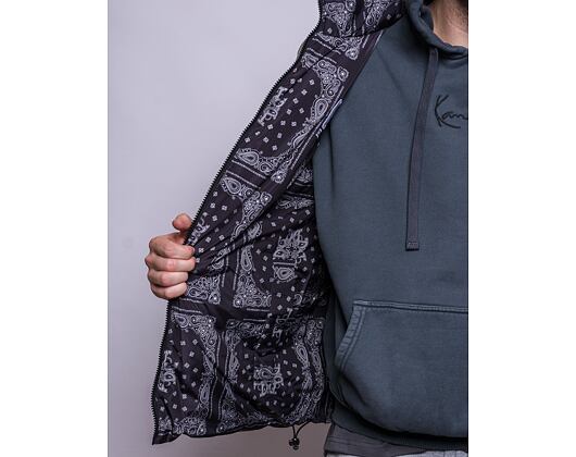 Vesta Karl Kani OG Reversible Paisley Puffer Vest black/military green
