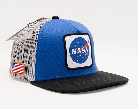 Kšiltovka Capslab NASA Snapback Trucker CL/NASA/1/US1 Royal Blue / Grey / Black