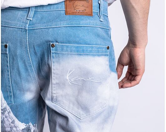 Kalhoty Karl Kani Small Signature Baggy Five Pocket Eagle Denim multicolor