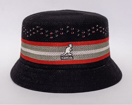 Klobouk Kangol Slick Stripe Bin Black