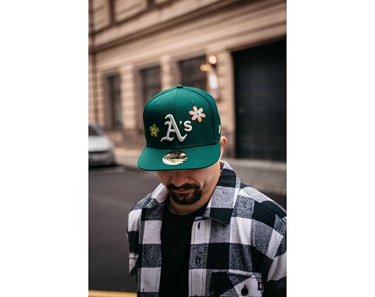 Kšiltovka New Era 59FIFTY MLB Floral Oakland Athletics Dark Green