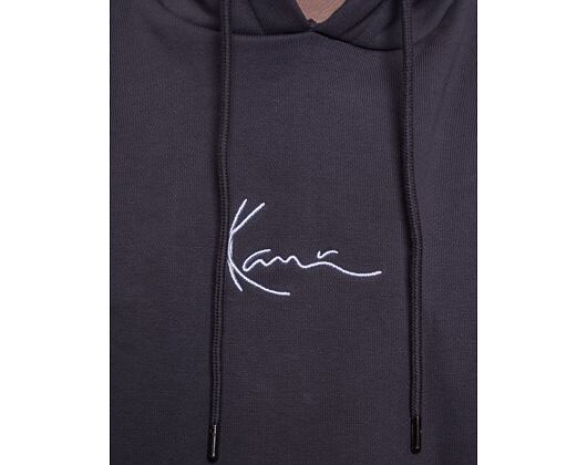 Mikina Karl Kani Small Signature OS Heavy Sweat Hoodie anthracite