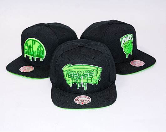 Kšiltovka Mitchell & Ness SLIME DRIP SNAPBACK HWC San Antonio Spurs Black