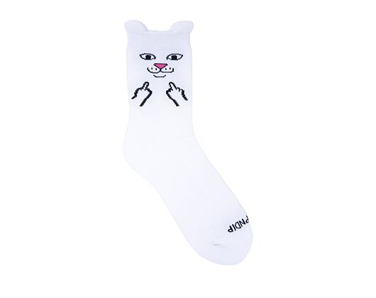 Ponožky Rip & Dip Nerm Face Mid Socks White