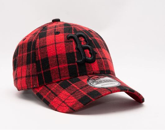 Kšiltovka New Era 9FORTY MLB Plaid  Boston Red Sox Scarlet Red