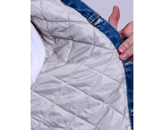 Džínová Bunda Karl Kani Old English Denim Jacket dirty blue