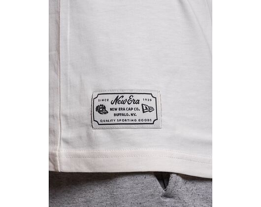 Triko New Era Oversized Back Print Graphic Tee Off White/Maroon