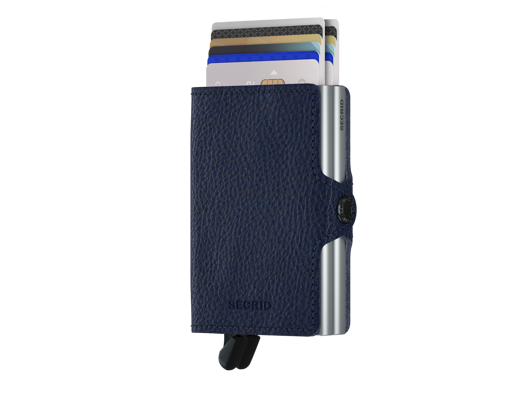 Peněženka Secrid Twinwallet Vegetable Tanned Navy-Silver