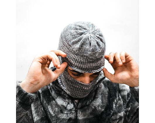 Custom made pletená Balaclava kukla - Cobalt Grey