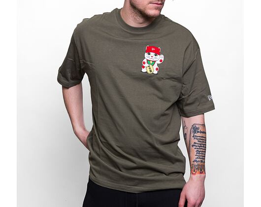 Triko New Era Character Oversized Tee New Olive / Optic White