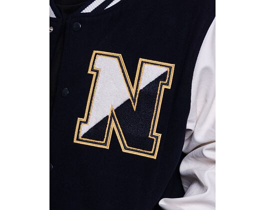 Bunda New Era Heritage Patch Varsity Jacket Navy / Off White