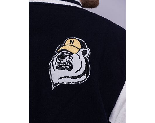 Bunda New Era Heritage Patch Varsity Jacket Navy / Off White