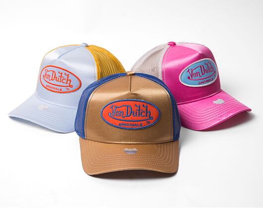 Kšiltovka Von Dutch Trucker Cary Satin Gold/Blue