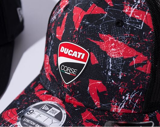 Kšiltovka New Era 9FIFTY Stretch-Snap Ducati Corse All Over Print Ducati Black / Scarlet