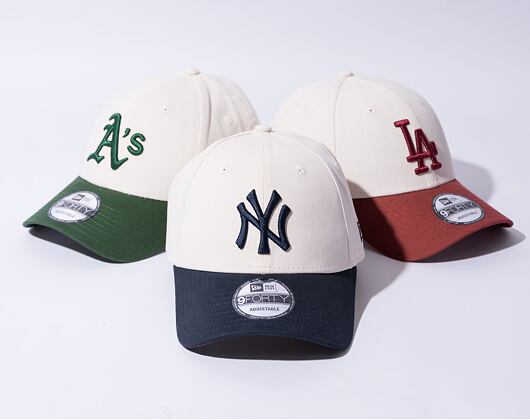 Kšiltovka New Era 9FORTY MLB New York Yankees Light Cream / Navy