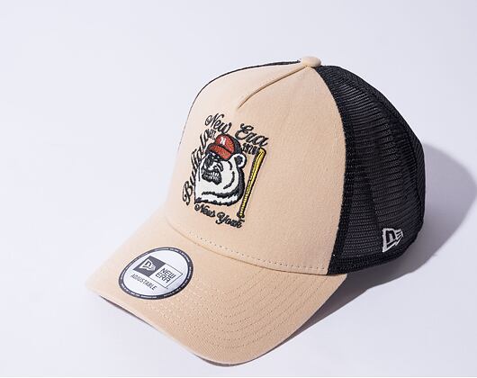 Kšiltovka New Era 9FORTY A-Frame Trucker Heritage Oat Milk
