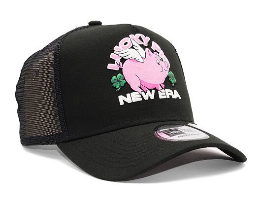 Kšiltovka New Era 9FORTY A-Frame Trucker Sign Black / Pink