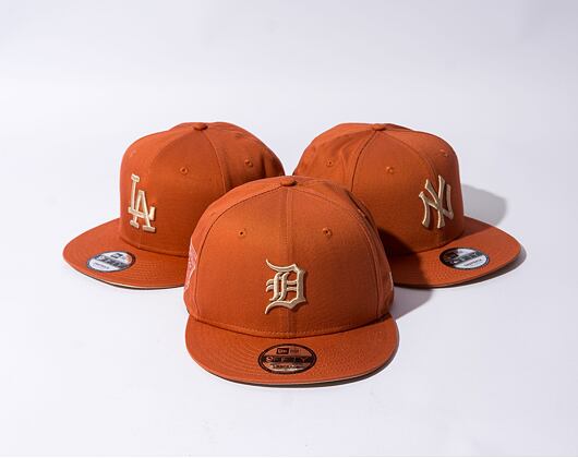 Kšiltovka New Era 9FIFTY MLB Side Patch Detroit Tigers Redwood / Oat Milk