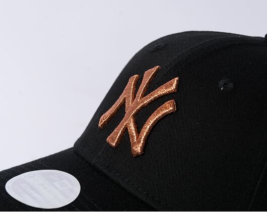 Dámská kšiltovka New Era 9FORTY Womens MLB Metallic Logo New York Yankees Black / Shiny Rose Gold