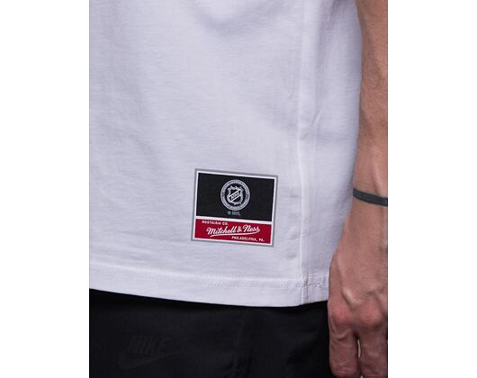 Triko Mitchell & Ness NHL Team Logo Tee Chicago Blackhawks White