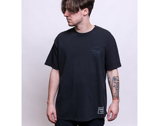 Triko Mitchell & Ness M&N HEAVYWEIGHT CIRCLE TEE Branded Black