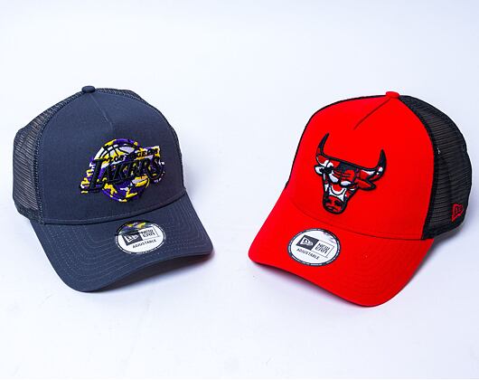 Kšiltovka New Era 9FORTY A-Frame Trucker NBA Team Camo Infill Los Angeles Lakers Graphite