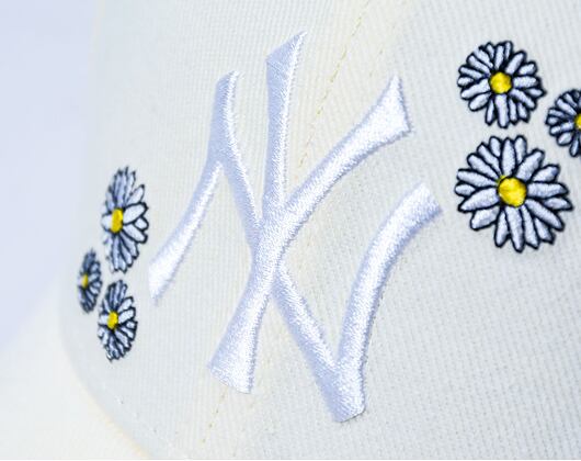 Dámská kšiltovka New Era 9FORTY Womens MLB Denim Daisy New York Yankees Stone / Optic White