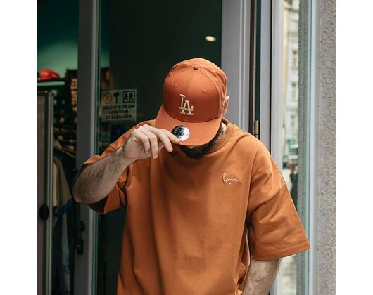 Kšiltovka New Era 9FIFTY MLB Side Patch Los Angeles Dodgers Redwood / Oat Milk