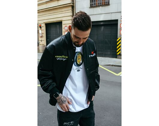 Bunda HUF × GOODYEAR Touring Satin Jacket Black
