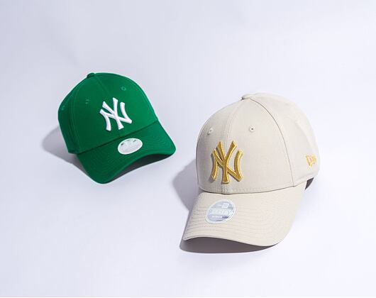 Dámská Kšiltovka New Era - MLB Metallic 9FORTY - NY Yankees - Stone / Gold