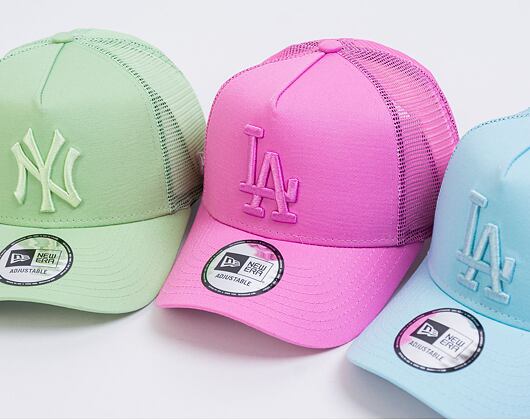 Dětská Kšiltovka New Era 9FORTY Kids A-Frame Trucker MLB Tonal Mesh Los Angeles Dodgers Wild Rose Pi