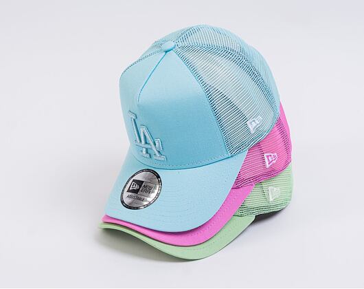 Dětská Kšiltovka New Era 9FORTY Kids A-Frame Trucker MLB Tonal Mesh Los Angeles Dodgers Pastel Blue