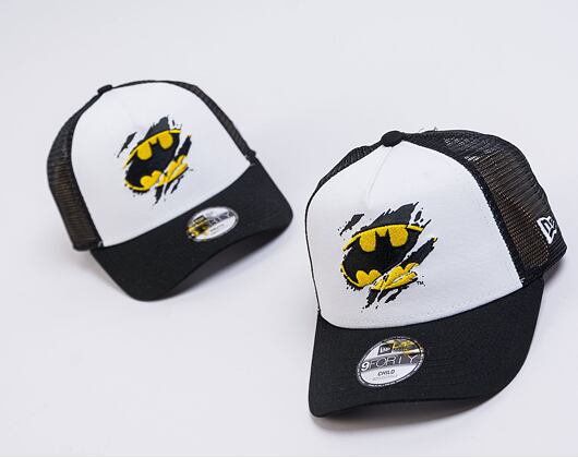 Dětská Kšiltovka New Era 9FORTY Kids A-Frame Trucker DC Batman White / Black