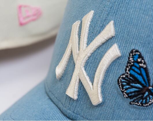 Dámská Kšiltovka New Era 9FORTY Womens MLB Butterfly New York Yankees Heather Light Blue / White