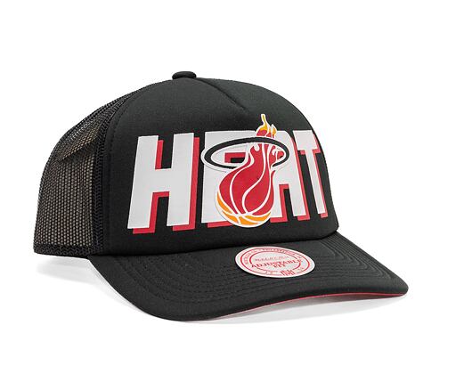 Kšiltovka Mitchell & Ness NBA Billboard Trucker Snapback Hwc Miami Heat Black