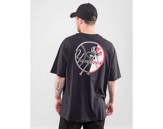 Triko New Era MLB Team Graphic Back Print Oversized Tee New York Yankees Navy / White