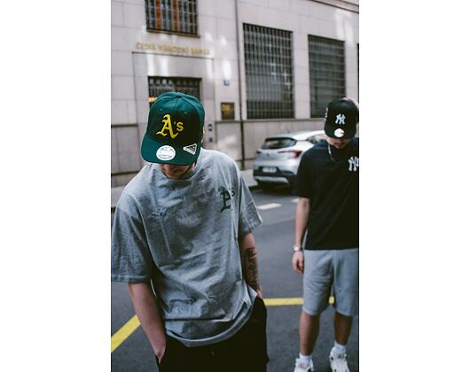 Triko New Era MLB Icecream Oversized Tee Oakland Athletics Heather Grey / Dark Green