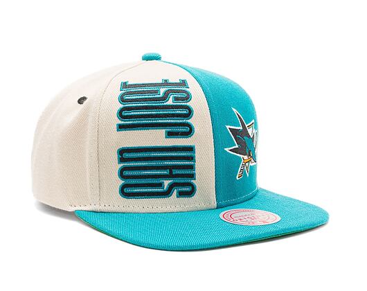 Kšiltovka Mitchell & Ness NHL Pop Panel Snapback San Jose Sharks Off White