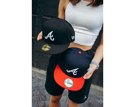 Kšiltovka New Era - 59FIFTY Basic - Atlanta Braves - Black / White