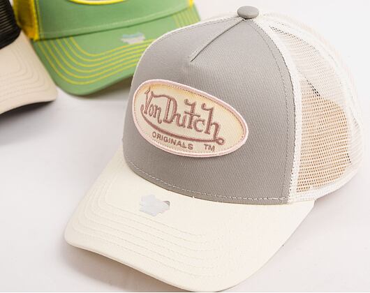 Kšiltovka Von Dutch Trucker Boston Grey/White