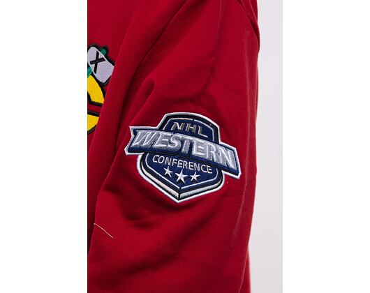 Mikina Mitchell & Ness NHL City Collection Fleece Hoody Blackhawks Scarlet