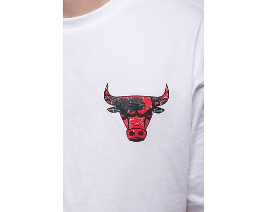 Triko New Era Infill Team Logo Oversized Tee Chicago Bulls Optic White / Red