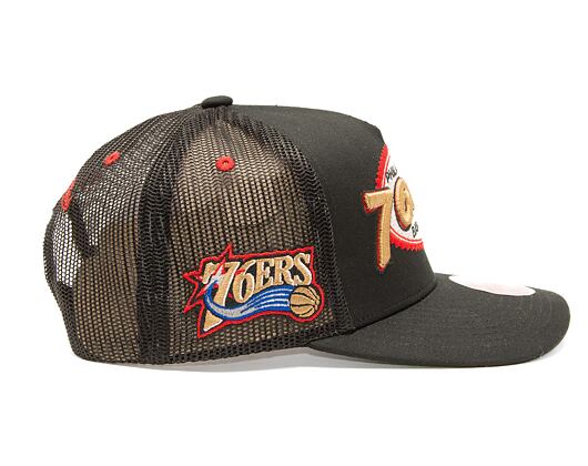 Kšiltovka Mitchell & Ness NBA Team Seal Trucker HWC 76Ers Black
